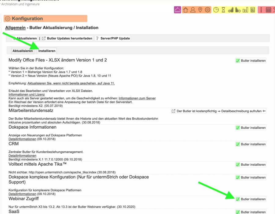 Webinar Butler X2 installieren